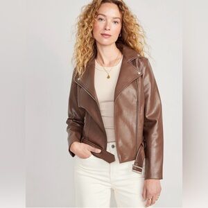 Old Navy Brown Leather Jacket
